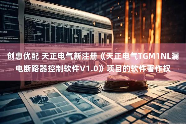 创惠优配 天正电气新注册《天正电气TGM1NL漏电断路器控制软件V1.0》项目的软件著作权