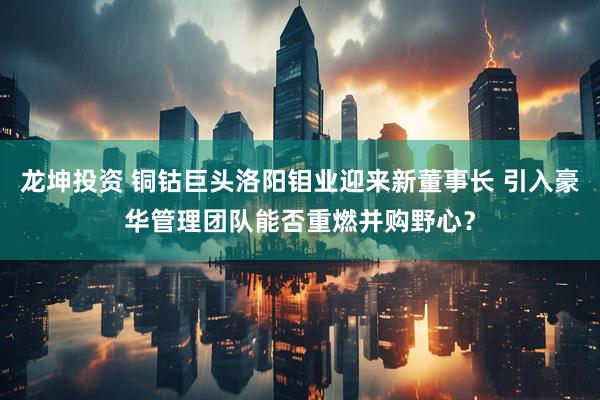 龙坤投资 铜钴巨头洛阳钼业迎来新董事长 引入豪华管理团队能否重燃并购野心?