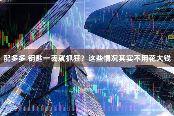 配多多 钥匙一丢就抓狂？这些情况其实不用花大钱